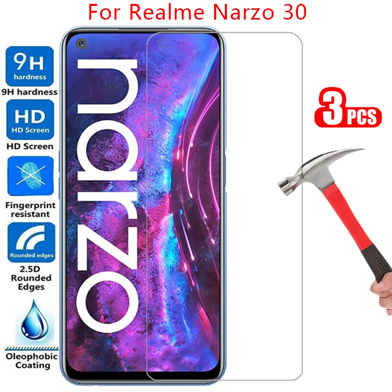 

Защитное закаленное стекло для realme narzo 30 4g 5g, Защита экрана для realmi narzo30 6,5, защитная пленка real me reame relme ralme