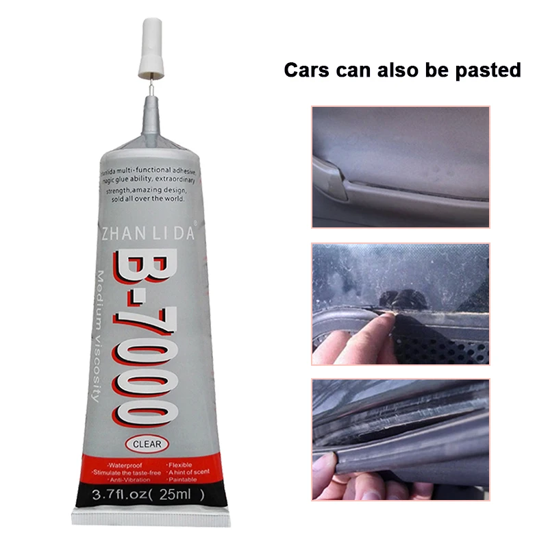 

B7000 Glue Mobile Phone Repair Glue 15/25ml Adhesive Industrial Strength for Smartphones Tablets Screens Gems Craft DIY Glue