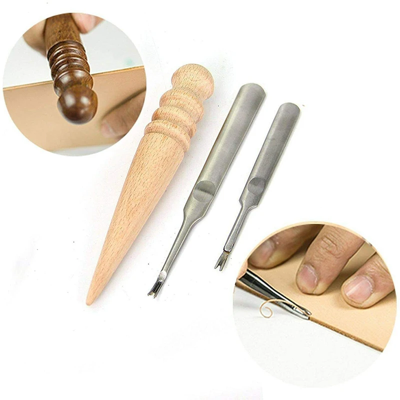 

29PCS Professional or A Beginner Leather Craft Kit Hand Sewing Stitching Punch Carving Saddle Accessories Multiuse DIY Tool Set