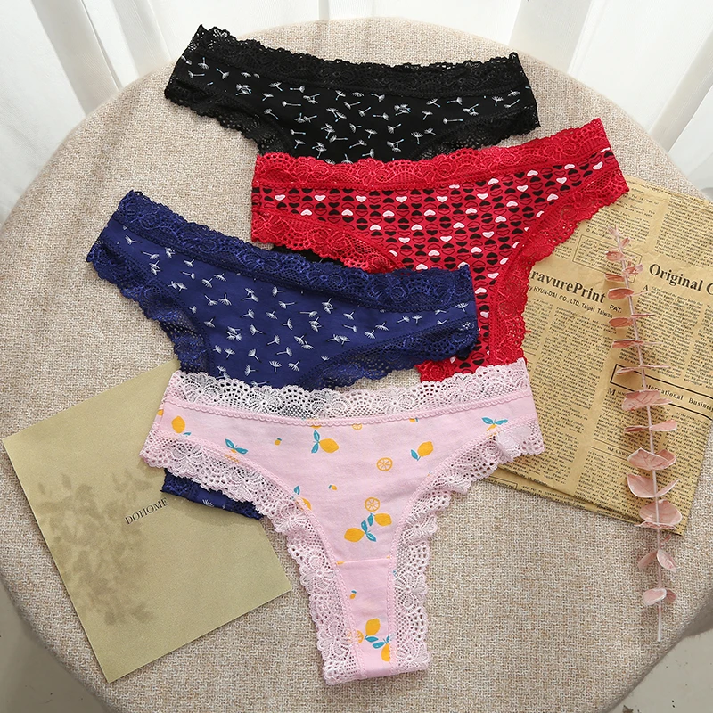 

3Pcs Panties for Woman Underwear Lace Breathable Soft Lingerie Female Briefs Panty Sexy Transparent Ladies Underpants