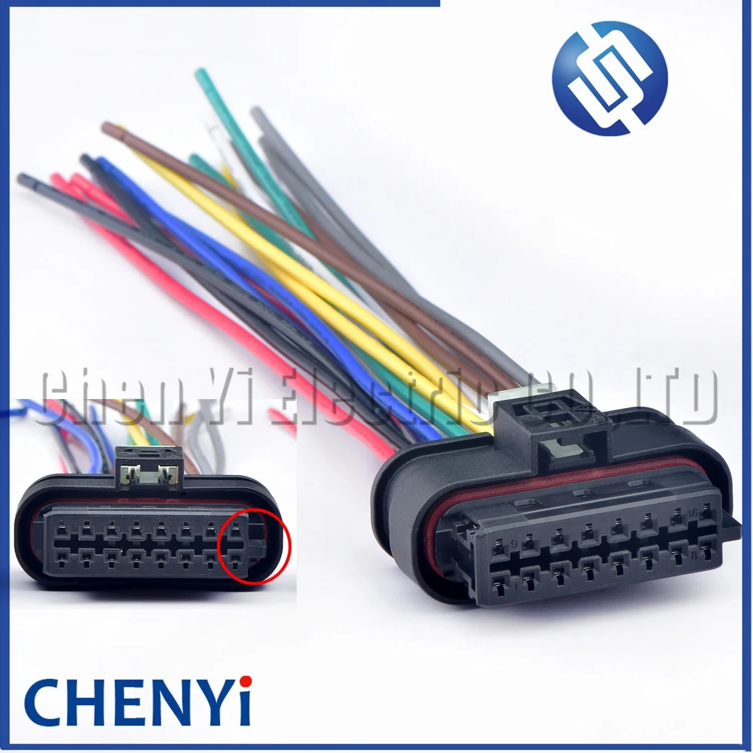 

Разъем для автомобильного радара заднего хода Yuyi 16-контактный