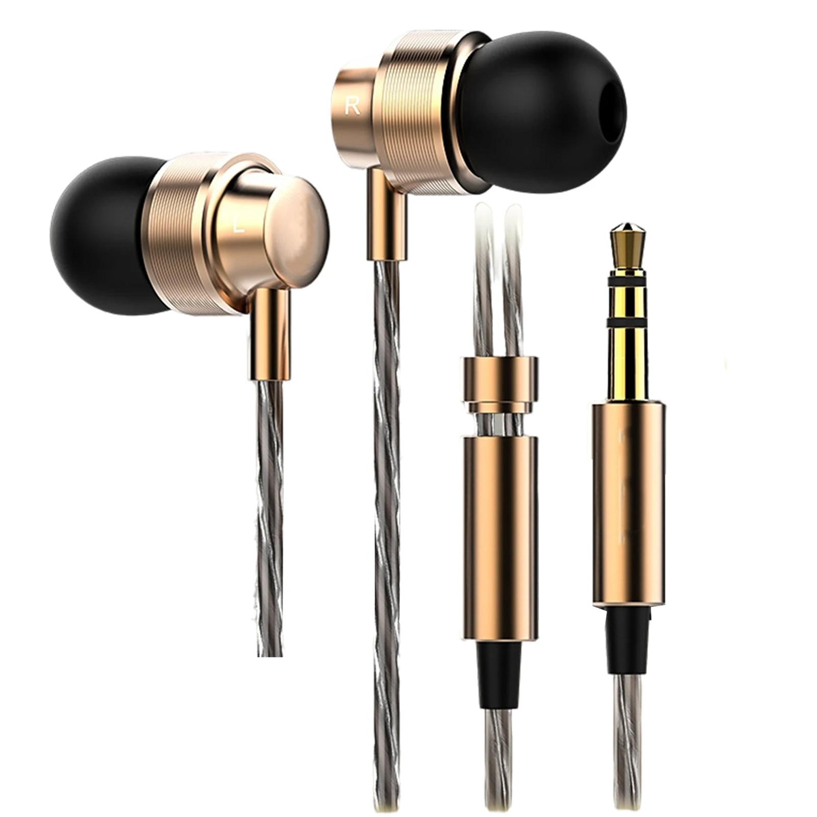 

Wired Earphones Earbuds Headphones 3.5mm In Ear Earphone Earpiece With Mic Stereo Headset For Samsung S6 Xiaomi Phone Computer