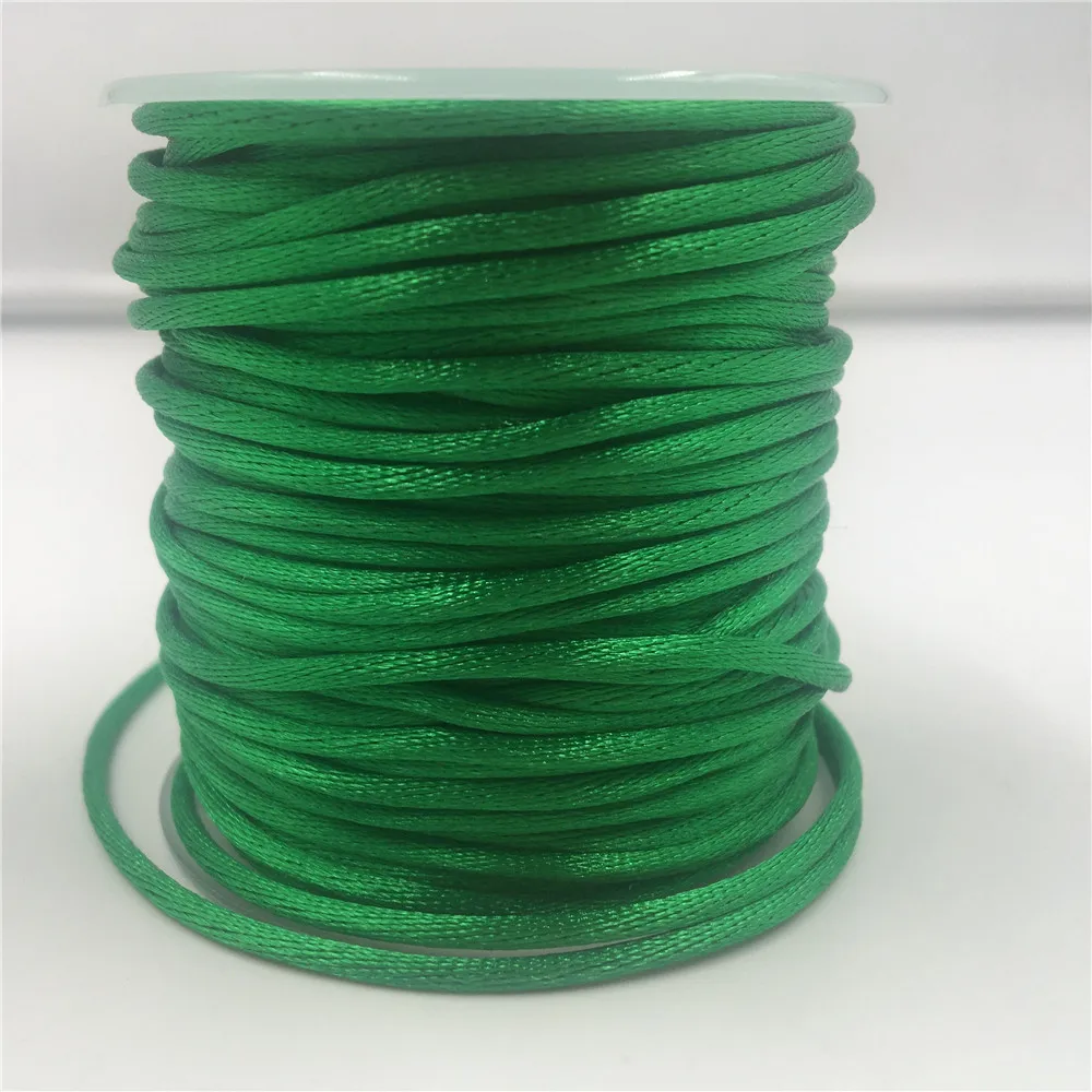

2mm Emerald green R233 Chinese Knot Line Cord Silk Satin Cord Nylon Cord DIY String Necklace Bracelets Cord 30meters lot
