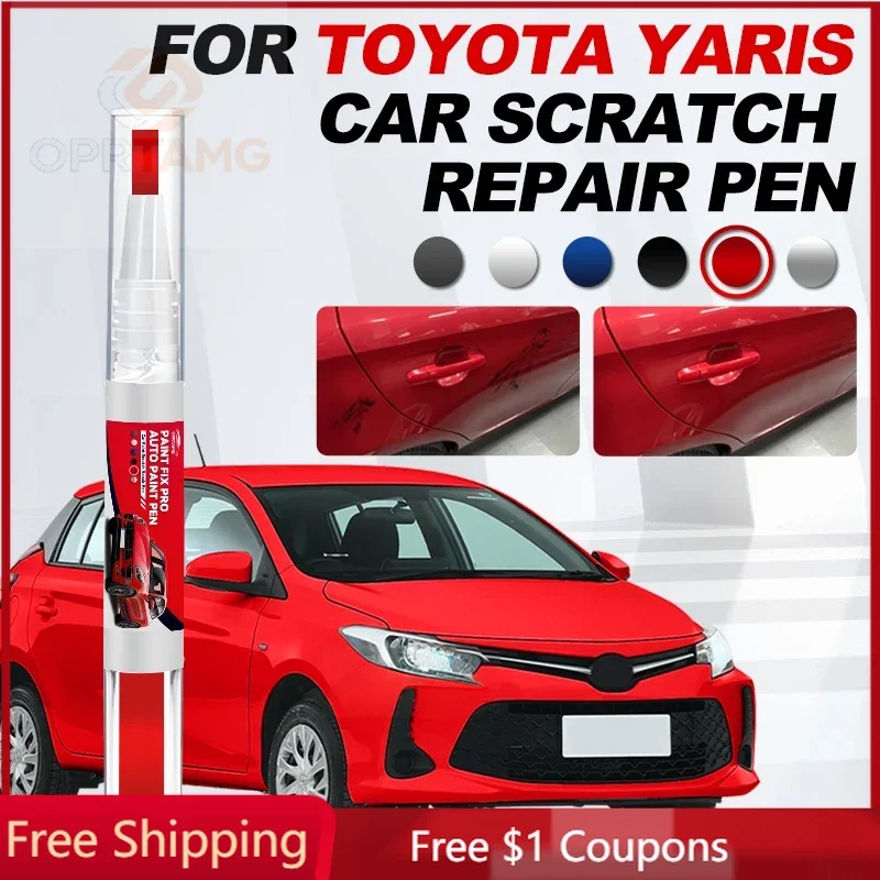 Фото Ручка-корректор для ремонта лакокрасочного покрытия Toyota Yaris 1999-2025 XP90 XP130 XP210, средство для удаления царапин, DIY, автоаксессуар №1