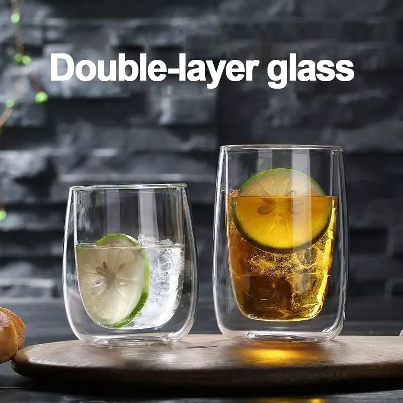 

NEW IN wall glass coffee mug champagne whiskey cocktail cup beer wine shot glasses Drinkware Transparent tumbler water cups