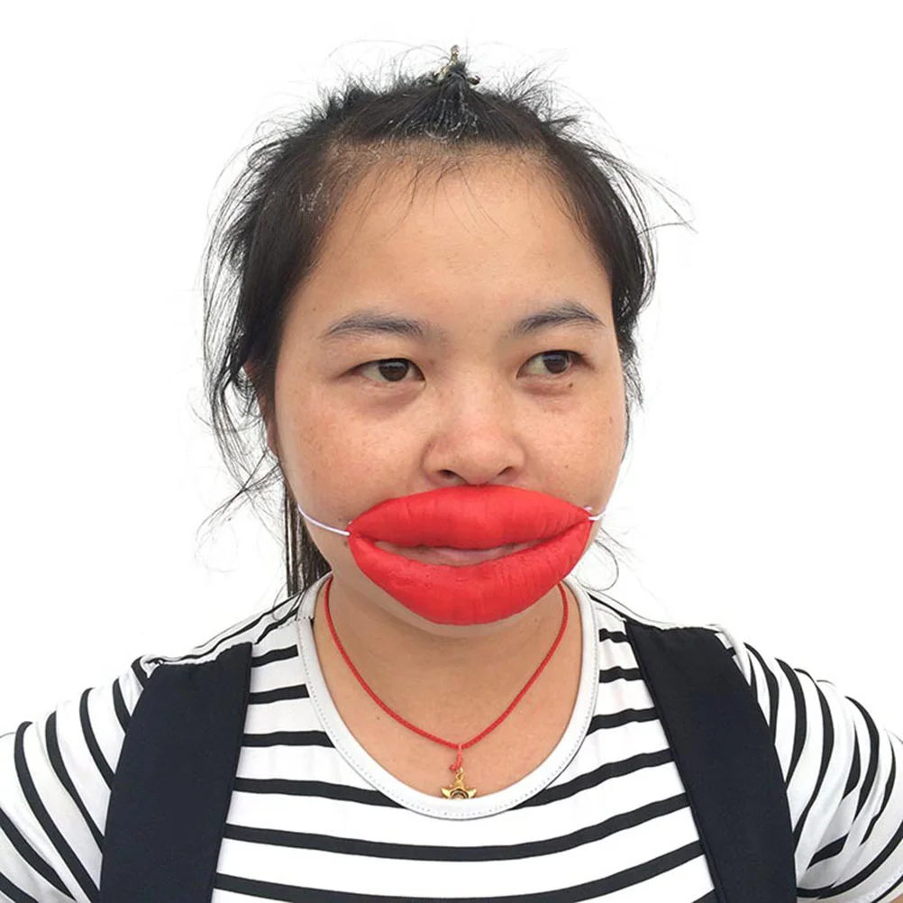 

2 Pcs Halloween Photo Props Masquerade Mask Horror Masks Cosplay Sausage Mouth Punk