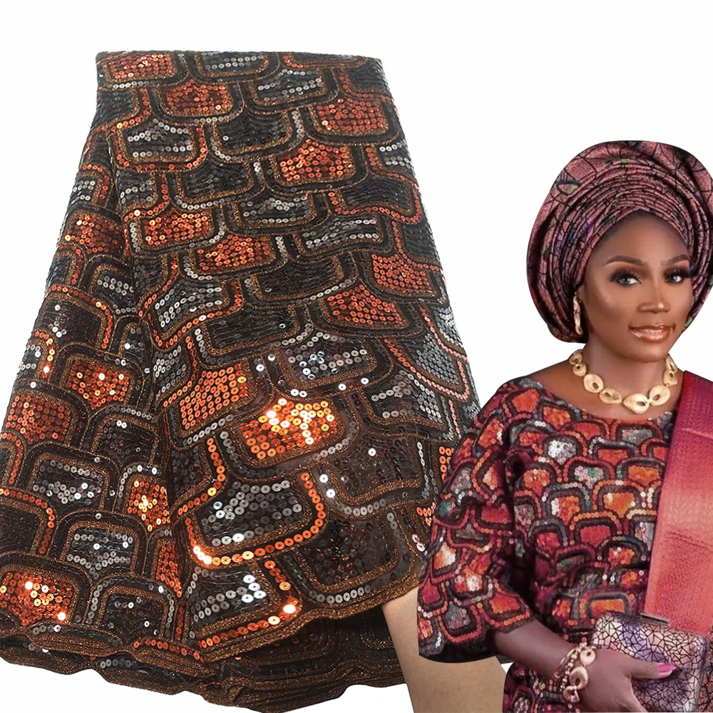 Роскошная африканская кружевная ткань Bestway 5 ярдов Высококачественная вышивка