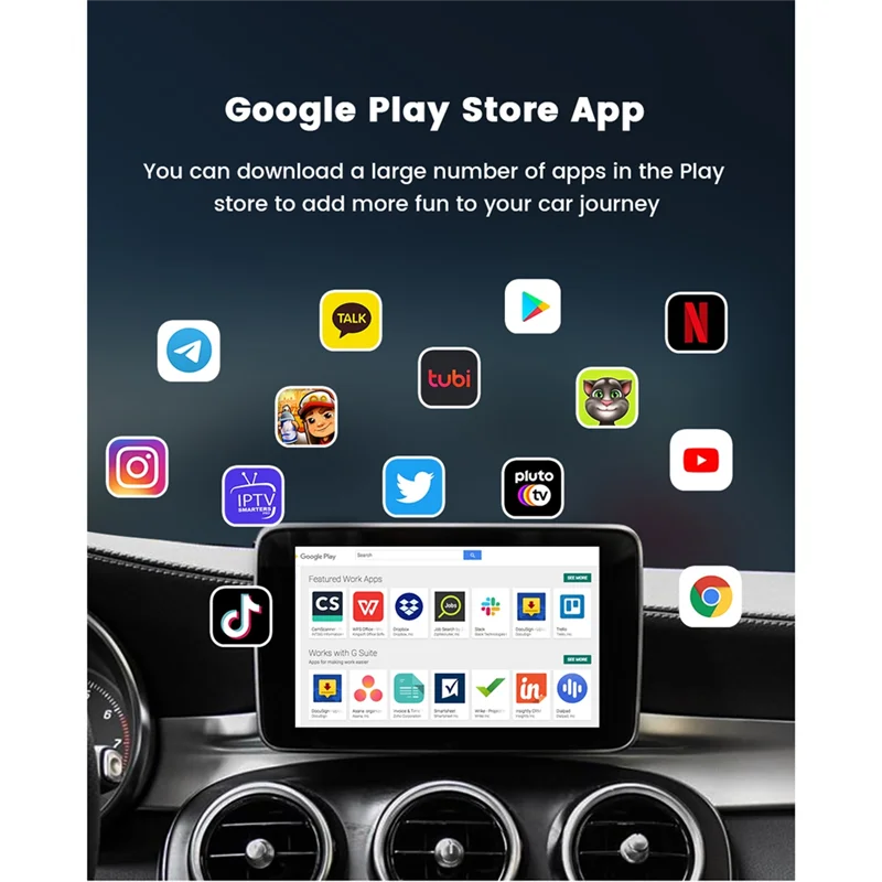 

CarlinKit CarPlay Ai Box видеорегистратор беспроводной CarPlay Android Авто 4 в 1 Android Tv приставка 1080P HD GPS 4G видеорегистратор