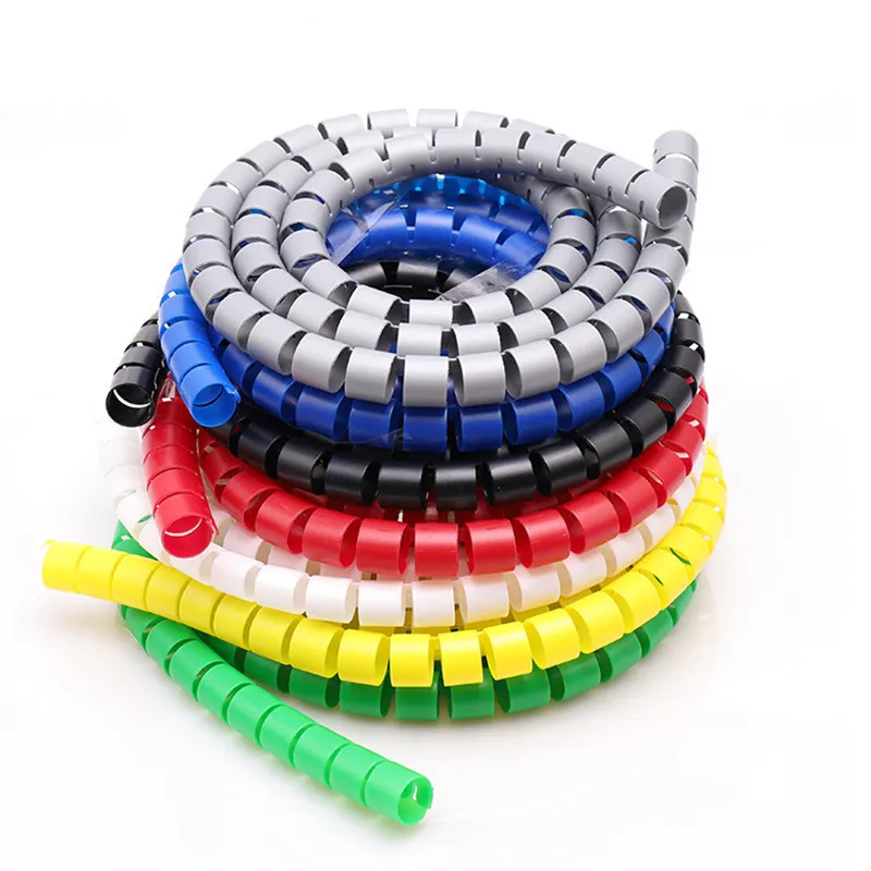 

1//5/10 Meter 8/10/15/20/25/32/35/42mm Line Organizer Pipe Protection Spiral Wrap Winding Cable Wire Protector Cover Tube