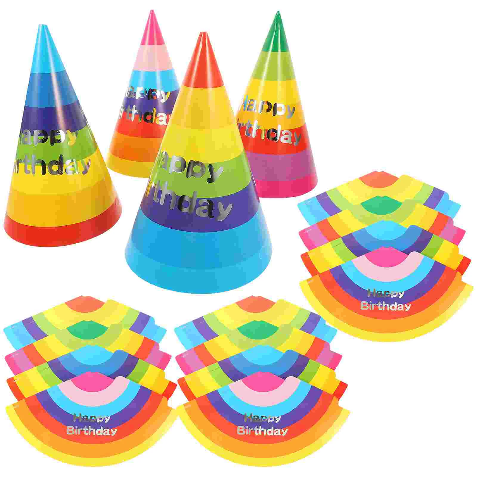 

32 Pcs Pompom Kids Party Cap Hat Baby Birthday Sequin Ball Toddler Crown Cone Ornament