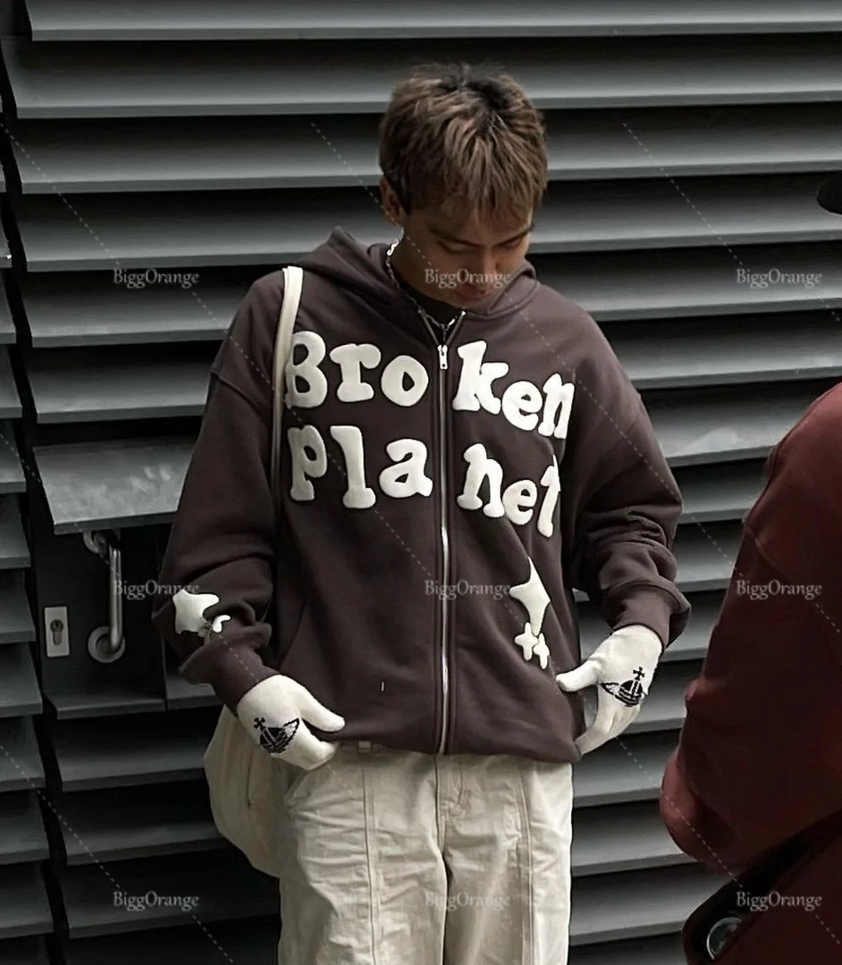 

New Y2k Streetwear Letter Foaming Print Sweatshirt Zip Up Hoodie Teen Jackets Homie Hoodie Harajuku 2022 Tracksuit Men Clothing