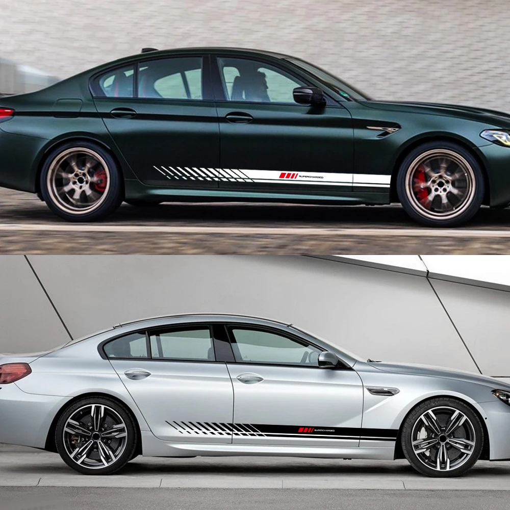 Наклейки на боковые кузовы автомобиля гоночные полосы универсальные наклейки