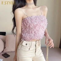 f girls soft mohair sweater camisole women knitted sexy cropped tanks lady stretchy wrap tube crop top bandeau