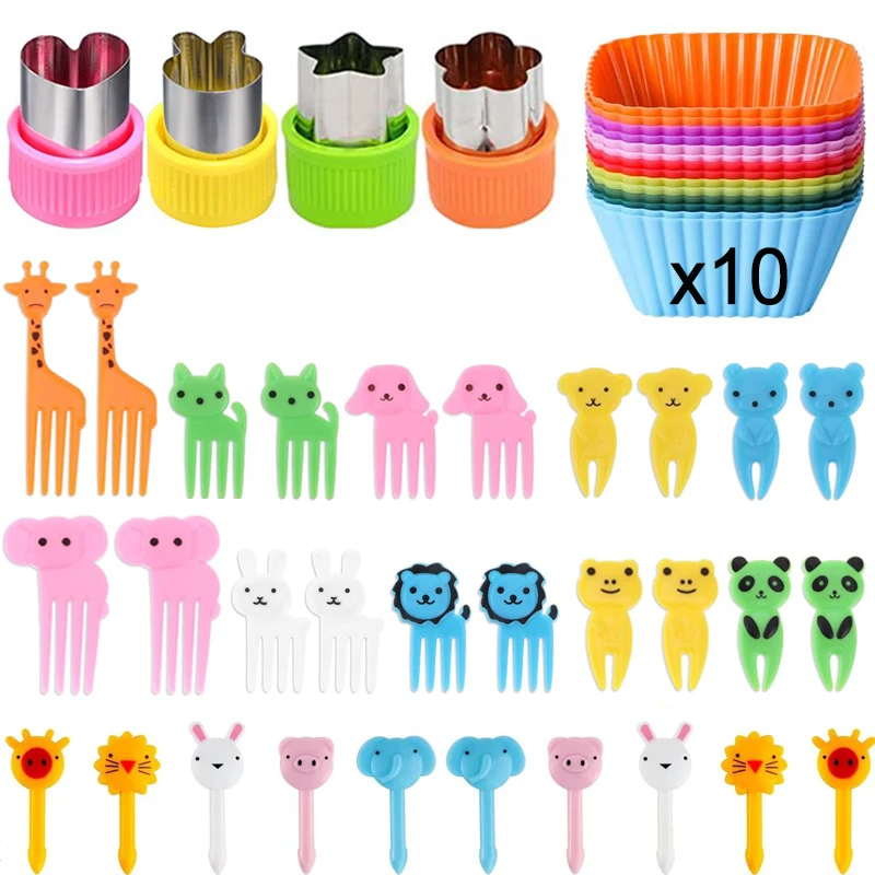 Экологичные миниатюрные вилки с тематикой животных брендовая пластиковая