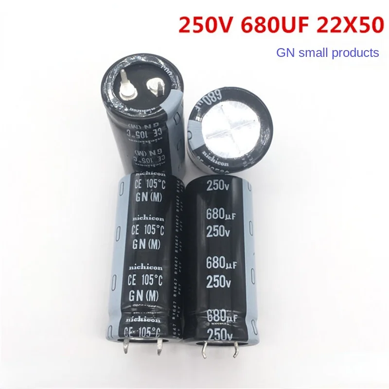 1 шт. 250V68 0UF электролитический конденсатор Nikikon 22X50 GN 105 градусов 680UF 250V 22*50