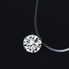 Прозрачное ожерелье из лески женское посеребренное ожерелье из невидимой цепи женское ожерелье Русалка стразы колье-чокер