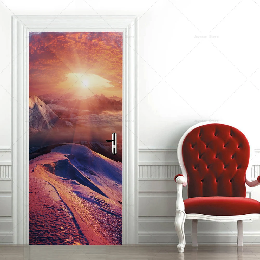 Водонепроницаемые самоклеящиеся дверные наклейки из ПВХ для обновления стен в