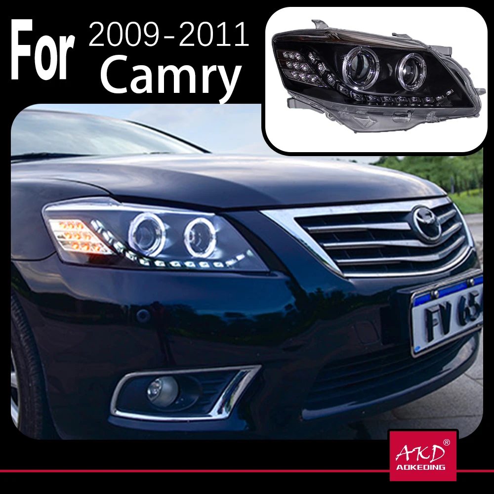 Модель автомобиля AKD для Toyota Camry фары 2009-2011 V45 светодиодный ные LED DRL Hid биксеноновые