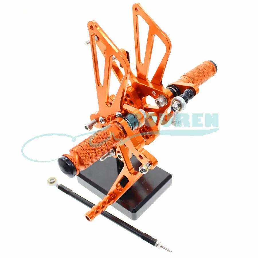 

CNC Rear Set Stand Footpeg Motorcycle Rearset Footrest Foot Pedal Peg for Suzuki GSXR1000 2000-2016 Shift Lever Bracket Modified