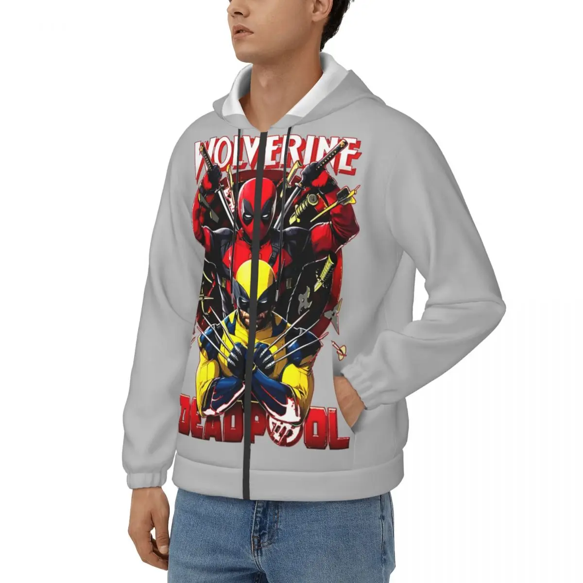 Мужская толстовка с капюшоном из м/ф оружие х мертвец Забавные классические