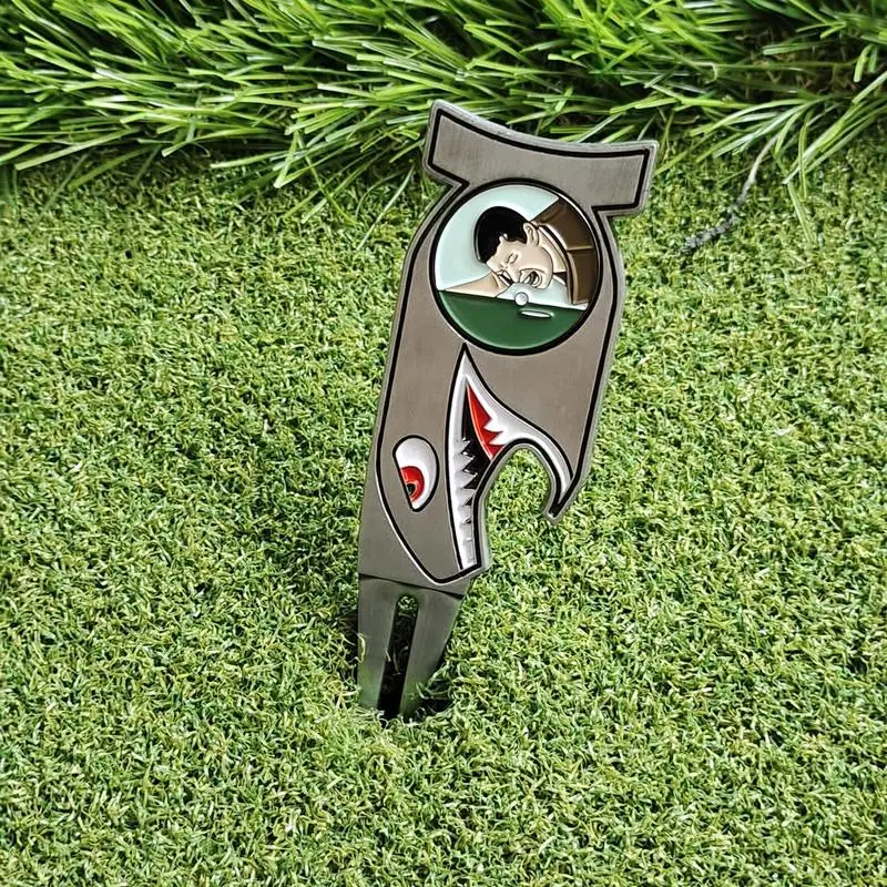 

Инструмент для гольфа Divot и маркер для мячей из нержавеющей стали магнитный маркер для мяча зажим для шляпы нержавеющая сталь 4 в 1 открывалка для бутылок для гольф-клуба