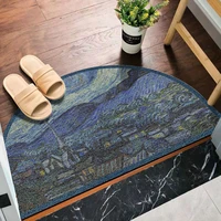 abstract oil painting pvc door mat print text dust proof printed carpet entrance hallway mat shoes scraper living room area rug