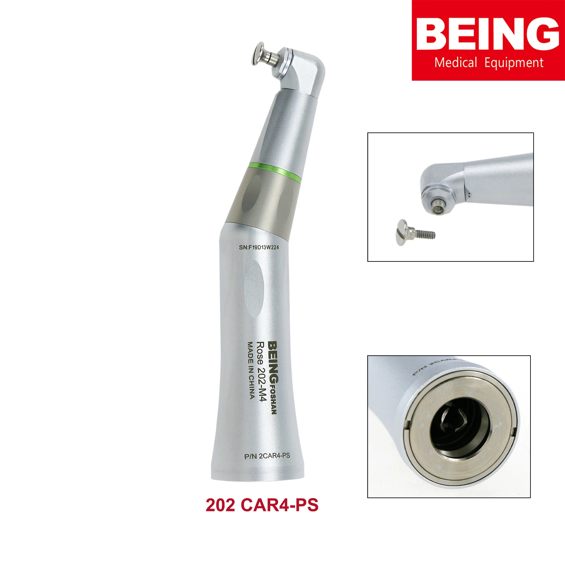 

BEING Dental 202CAR4-PS Low Speed Prophy Handpiece 4:1 Contra Angle Fit KAVO NSK