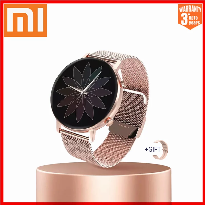 

Xiaomi female smart watch 360*360 smartwatch multi-sports fitness tracker heart rate monitor for apple huawei phone samsung oppo