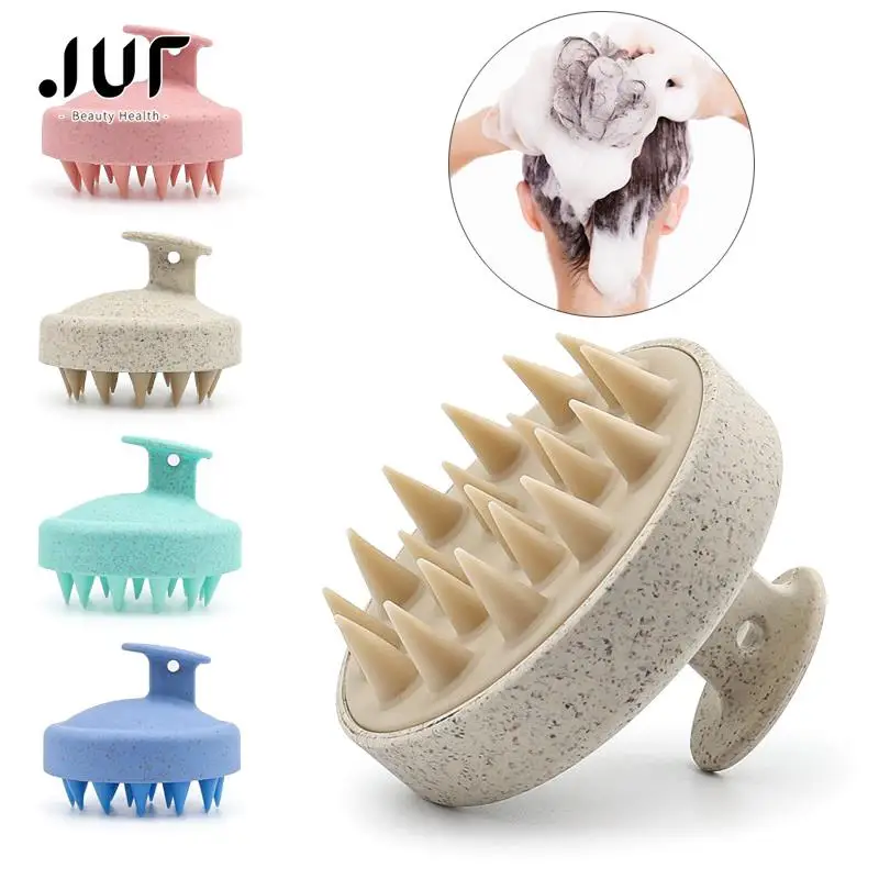 

1pcs Shampoo Brush Wet and Dry Scalp Massage Brush Head Cleaning Adult Soft Household Bath Silicone Shampoo Brush Massage Comb