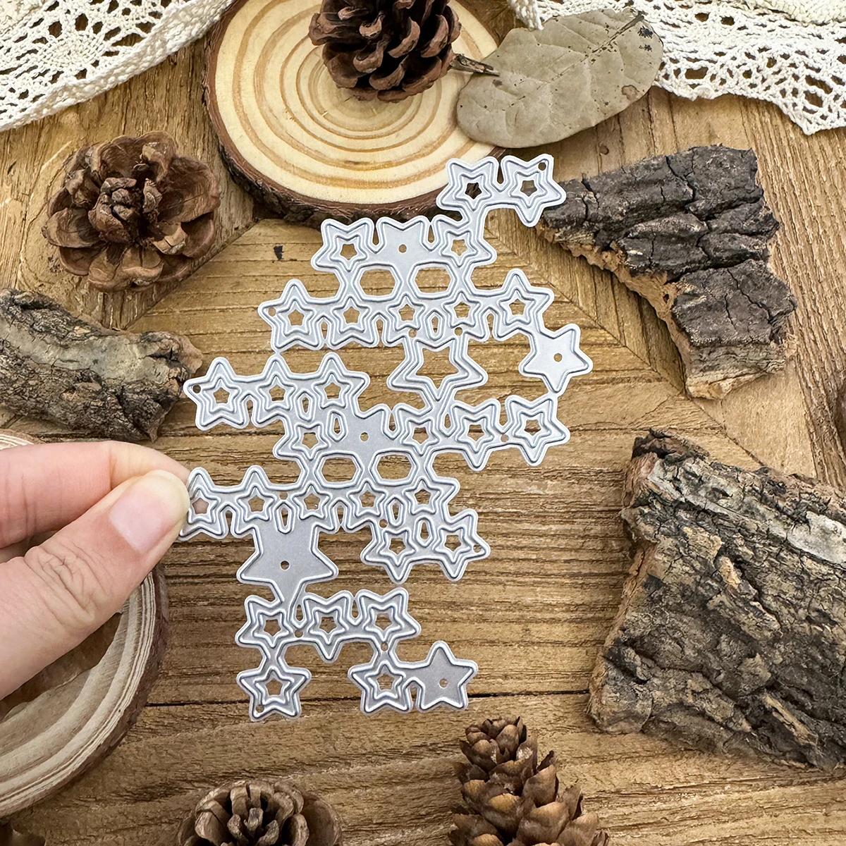 Звездный стек текстурный фон металлические режущие штампы Скрапбукинг