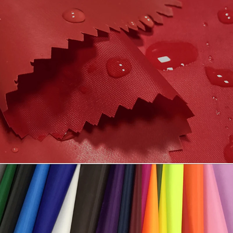 Outdoor Waterproof Fabric PVC Polyester Taffeta Cloth Thin for Sewing Raincoat Tent Apron Sleeve Cover per Meters