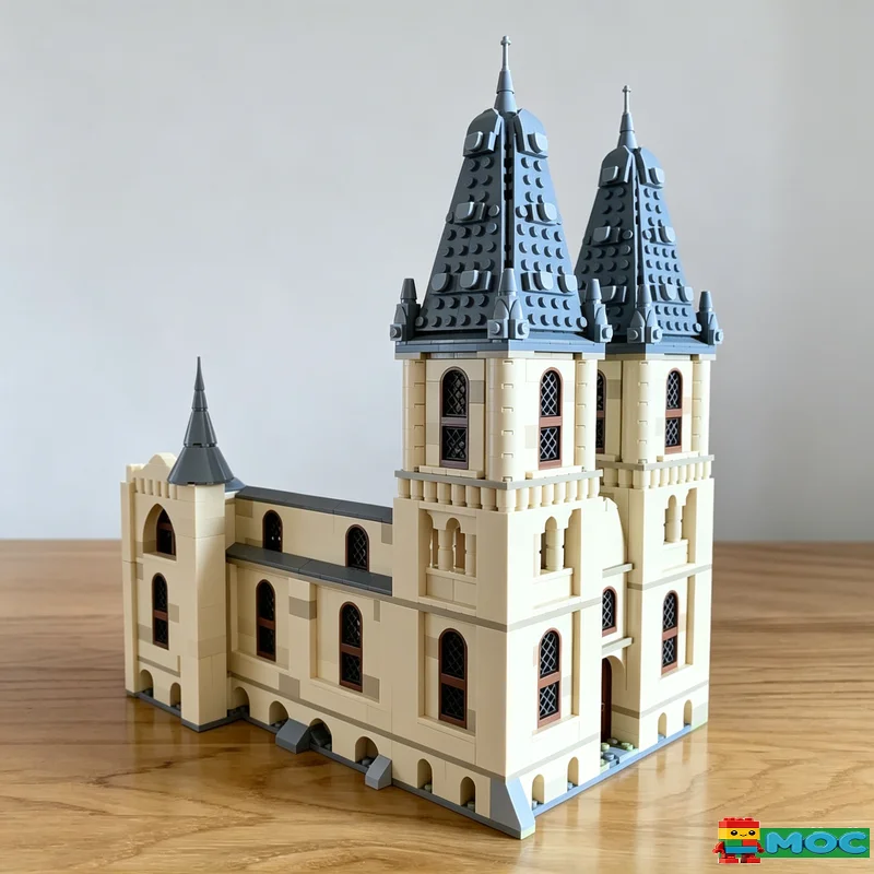 Фото Набор строительных блоков MOC «Средневековые колокольни» (1360 деталей), модель городской улицы, развивающая игрушка для самостоятельной сборки, подарок на день рождения №3