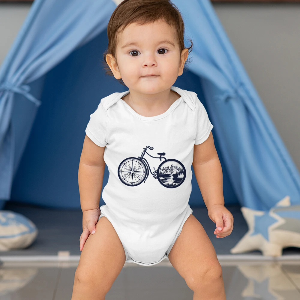 

Compass and Mountain Aesthetic Art Infant Onesie Fashion Adventure Summer Newborn Baby Boy Bodysuits Funny Toddler Jumpsuits