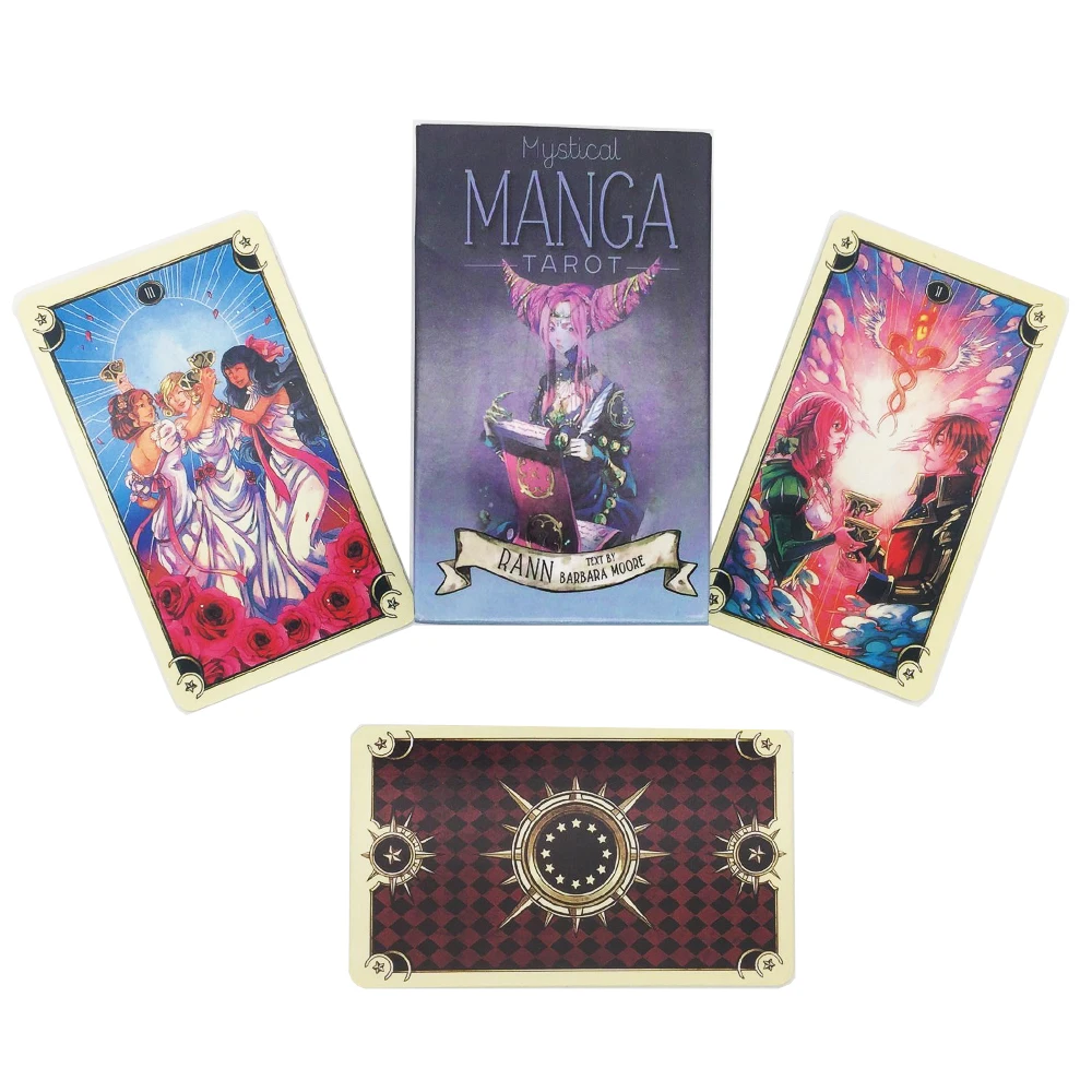 

Mystical Manga Tarot Cards Game English Version Family Holiday Party Board Game Divination Fate Tarot Cards