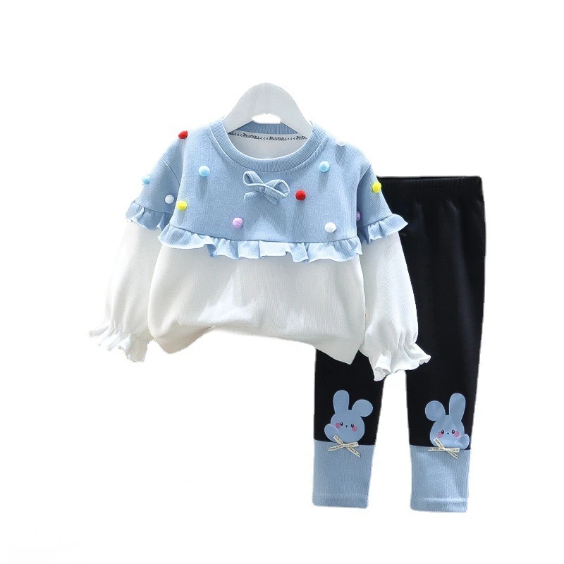 

New Spring Autumn Baby Girls Clothes Suit Children Fashion T-Shirt Pants 2Pcs/Sets Toddler Casual Cotton Costume Kids Tracksuits