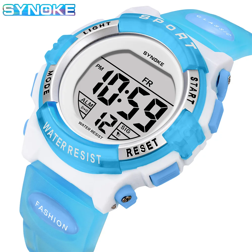 

SYNOKE Kids Watch 50M Waterproof Blue Sports Student Digital Watch Clock Boys Girls Gifts Children Watches Relojes