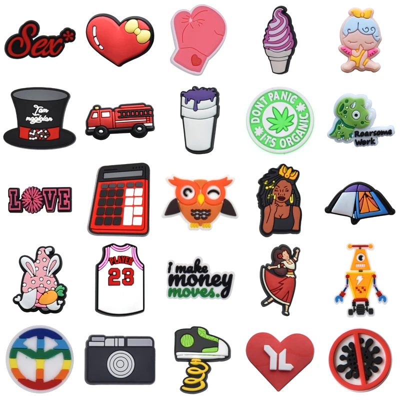 

Decorations for Crocs Girl Women Charm Shoes Accessories Set Jeans Kids Packs Boy Wholesale Bulk Men Gifts Shoe Charms Para Pins