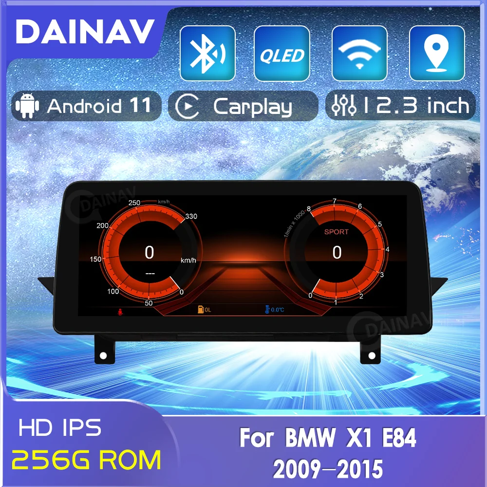 

Car Radio 256G 12.3 Inch Android 11.0 For BMW X1 E84 2009-2015 GPS Navigation Multimedia Player Stereo Tape Recorder CarPlay