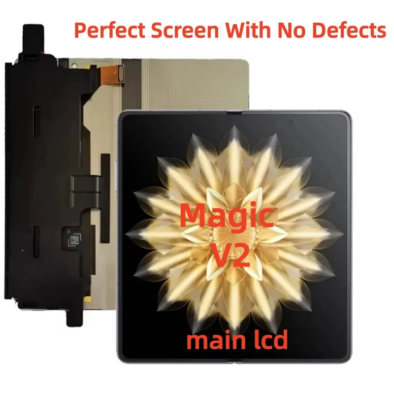 Фото Б/у оригинальный OLED-дисплей для Huawei Honor Magic V2, основной внутренний экран, сменный модуль с рамкой №1