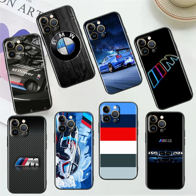 

Top Car BMW Logo luxury For Apple iPhone 14 13 12 11 Pro Max Mini XS Max X XR 7 8 Plus SE2020 Black Phone Case Cover