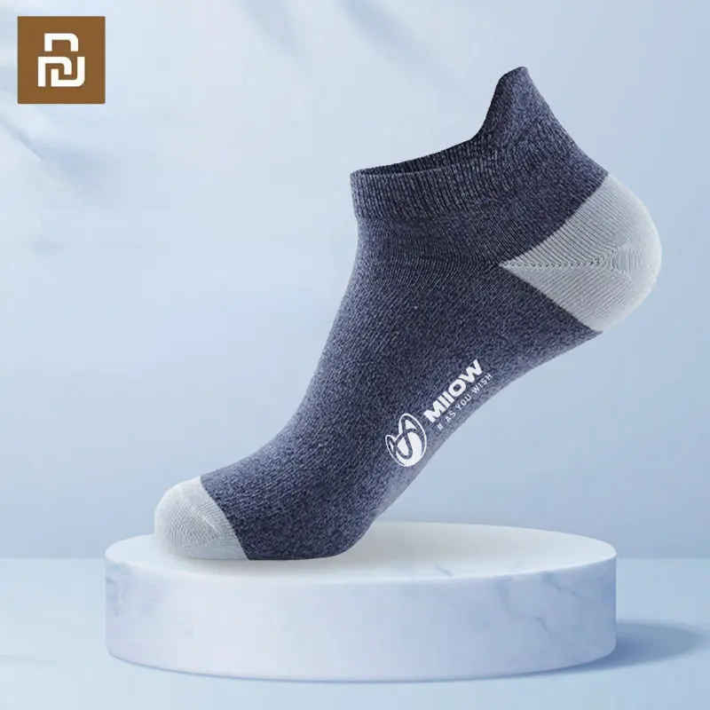 

Носки Youpin мужские хлопковые, дышащие антибактериальные до щиколотки, спортивные модные короткие, 5 пар