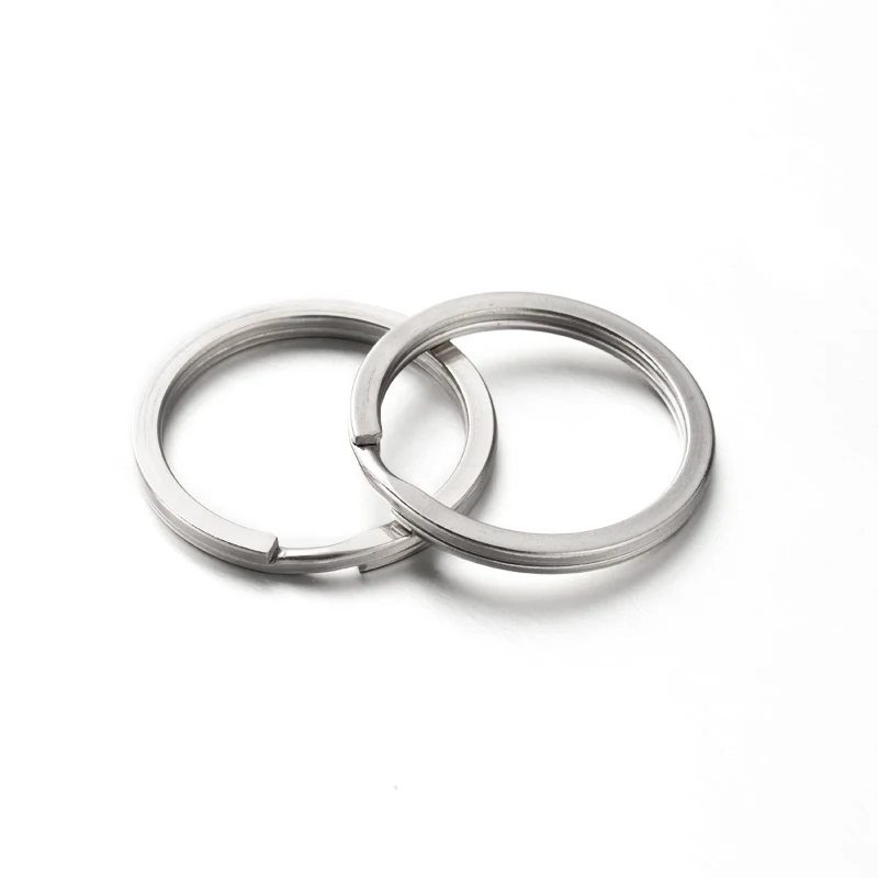 

Seasha 2pcs/lot 20/25/28/30/32mm 304 Stainless Steel Metal Blank Flat Split Key Rings