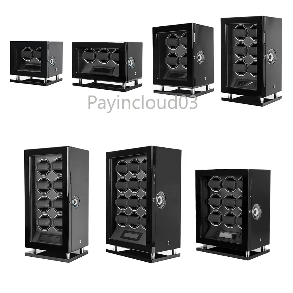 

Direct Supplier Luxury Fingerprint Unlock Smart Remote Control Touch Screen Watch Box 2 3 4 6 8 12 Slots Automatic Watch Winder