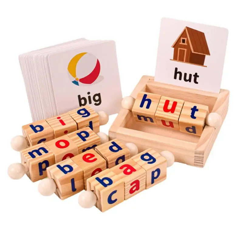 

Words Spelling Kids Phonetic Reading Blocks Spelling Learning Basic Words And Vowel Letters Rotating Toy Toddler Learning