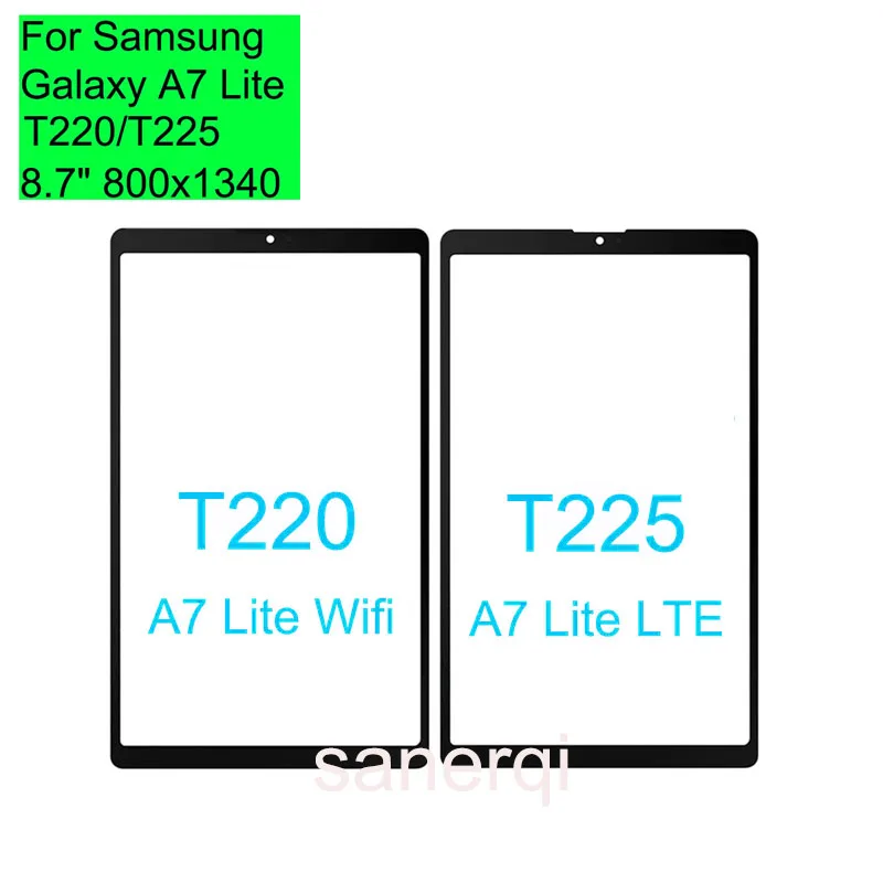 

For Samsung Galaxy Tab A7Lite A7 Lite SM-T220 SM-T225 T220 T225 Touch Screen Panel Tablet Front Outer LCD Glass Lens Replacement