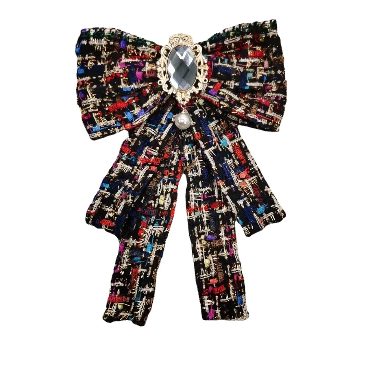 Женская элегантная брошь с бантом на воротнике аксессуары для одежды твидовая и