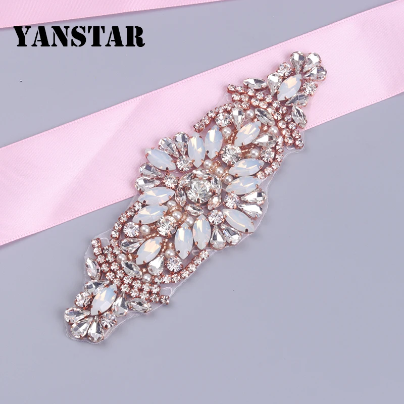 YANSTAR(5 шт.) оптовая продажа свадебный пояс стразы аппликации протеиновые бусины