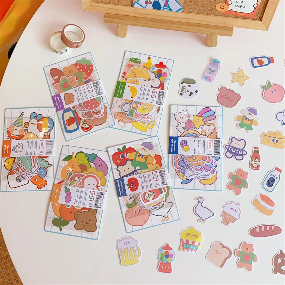 

20pcs Cute Bear Flower Sticker DIY Scrapbooking Diary Notebook Journal Sticker Packaging Decorative Stationery Material