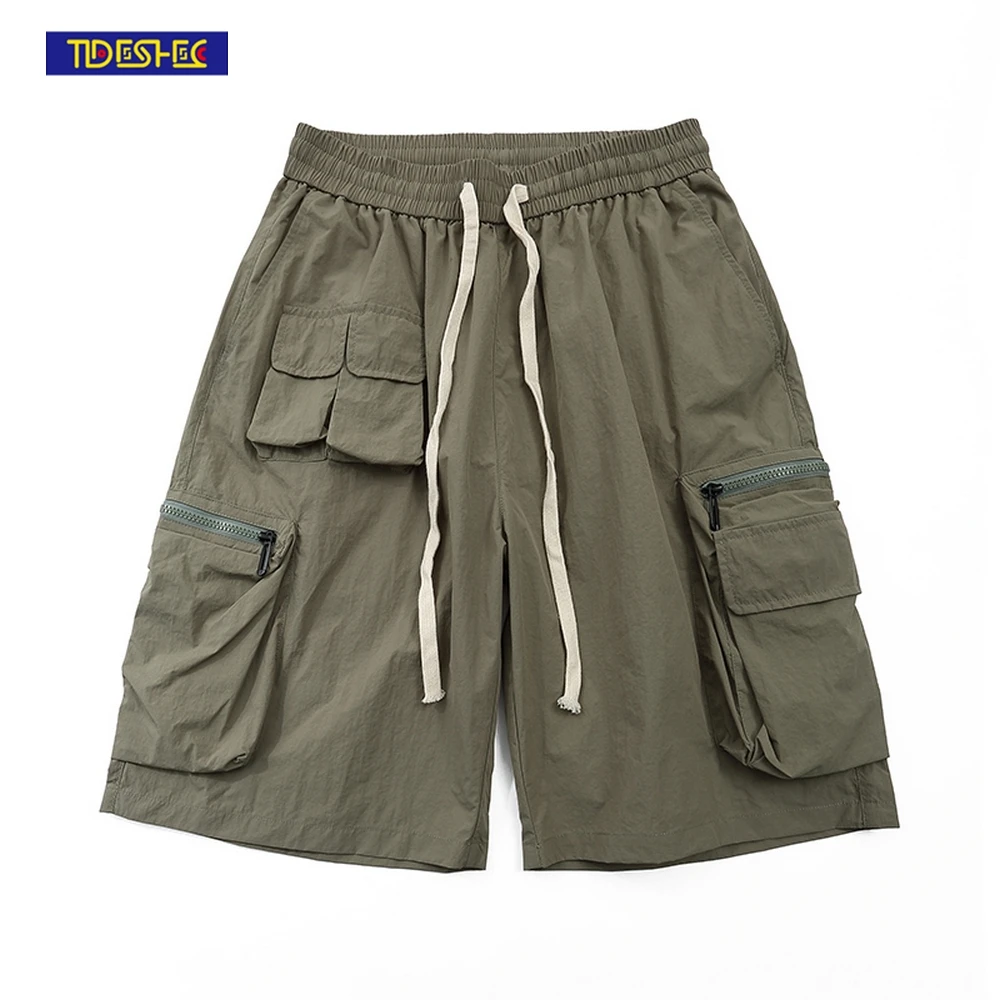 

2022 Spring and Summer Men Women Shorts Fashion Streetwear Pocket Overalls Shorts Plus Size Hip-hop Sports Fitness Shorts