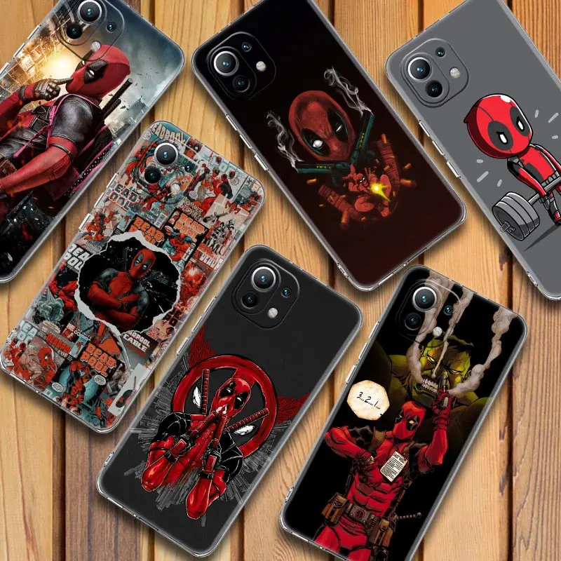 

Deadpool Marvel Avengers Luxury Case For Xiaomi Mi 11 Note 10 10T 9 12 Pro Lite Poco X3 F3 M3 Clear Cases For Redmi 9 9A 10